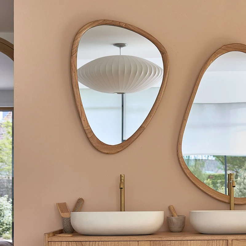 Miroir en mindi massif 75x60 cm