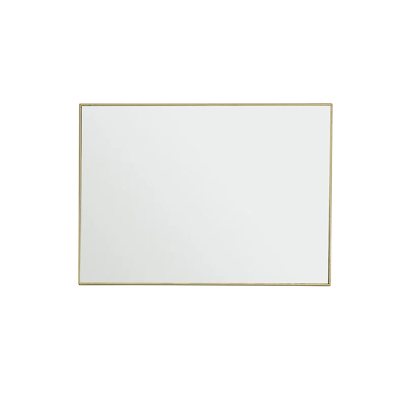 Miroir en métal doré rectangulaire 70x50 cm