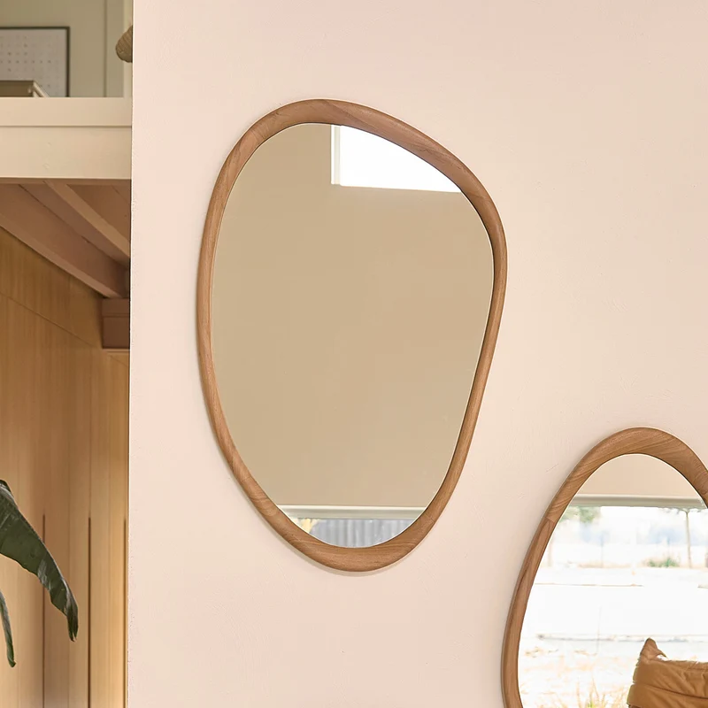 Miroir en teck massif 90x60 cm