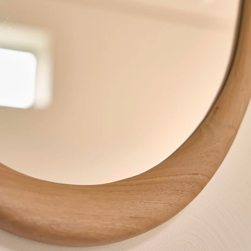 Miroir en teck massif 90x60 cm