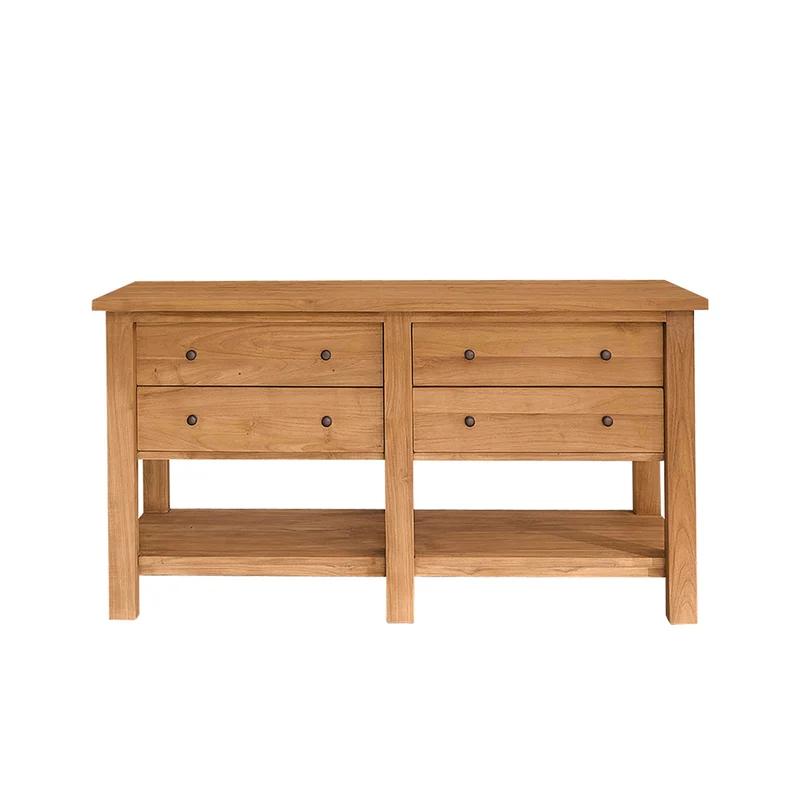Meuble de salle de bain en teck massif 150 cm