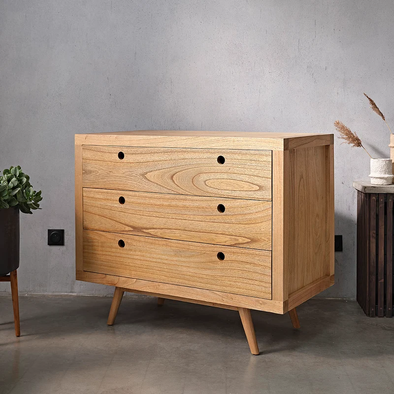Commode en mindi massif 110 cm