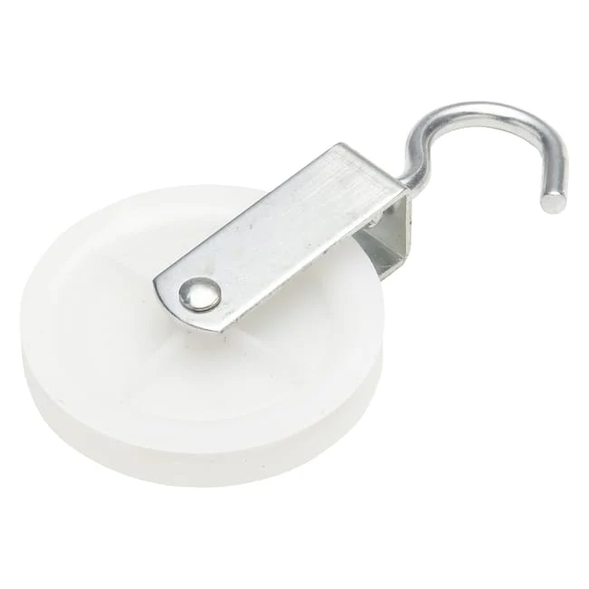 Poulie acier zingué, STANDERS, Diam.75 x L.140 x l.75 mm