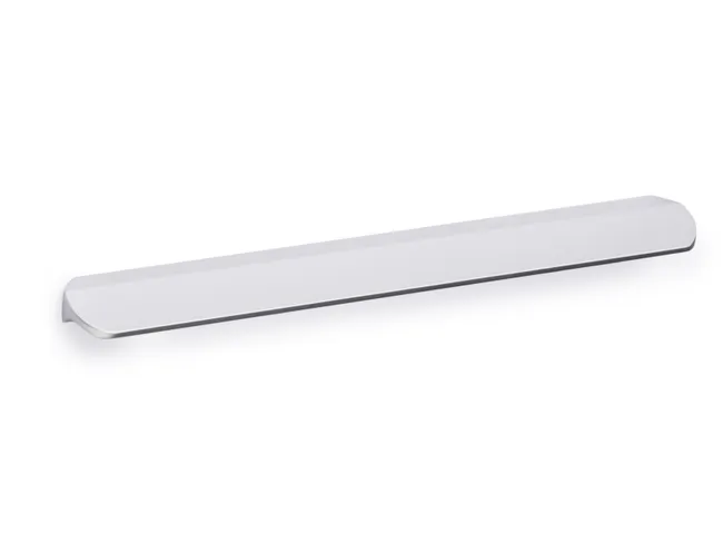 Poignée de meuble, aluminium argent anodisé, entraxe 128 mm
