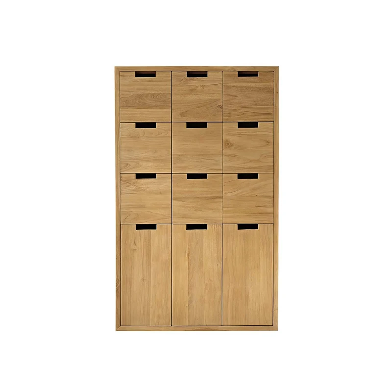Armoire d'entrée en teck massif 80 cm
