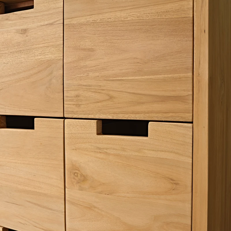 Armoire d'entrée en teck massif 80 cm