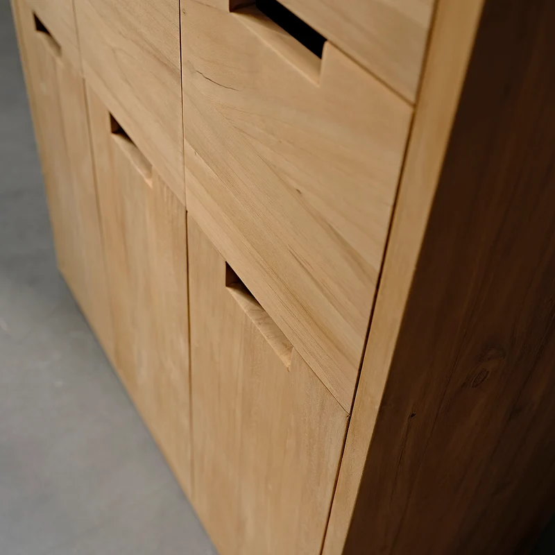 Armoire d'entrée en teck massif 80 cm