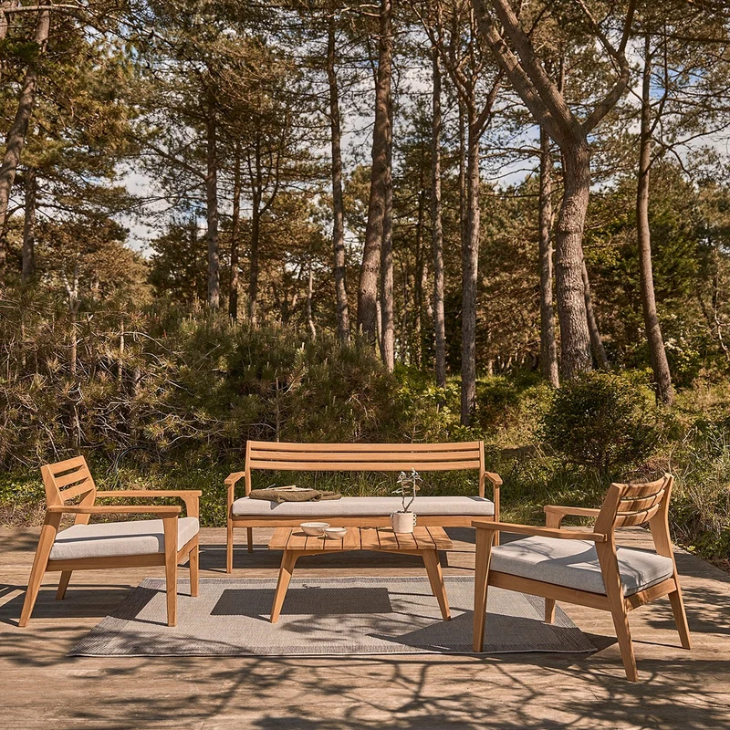 Table basse de jardin en teck massif