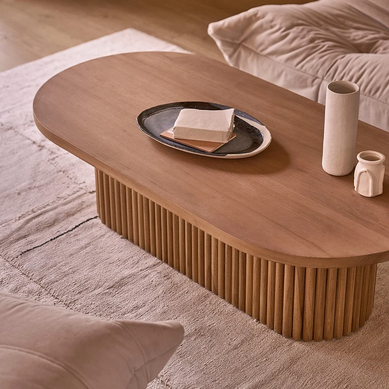 Table basse en teck massif 120 cm