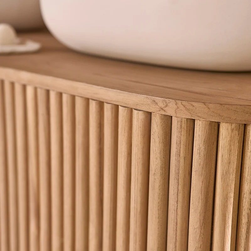 Meuble sous vasque en teck massif 140 cm