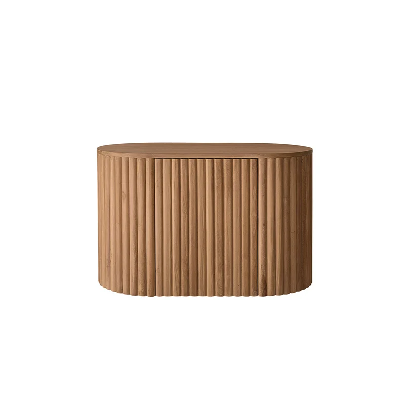 Meuble de salle de bain en teck massif suspendu 90 cm