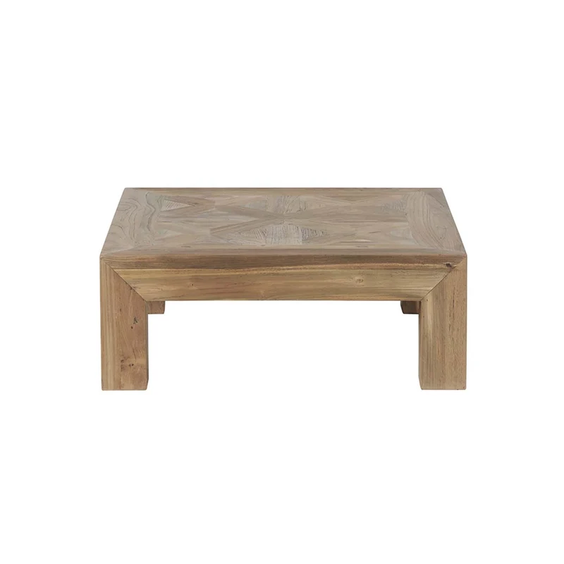 Table basse en teck massif recyclé 80 cm