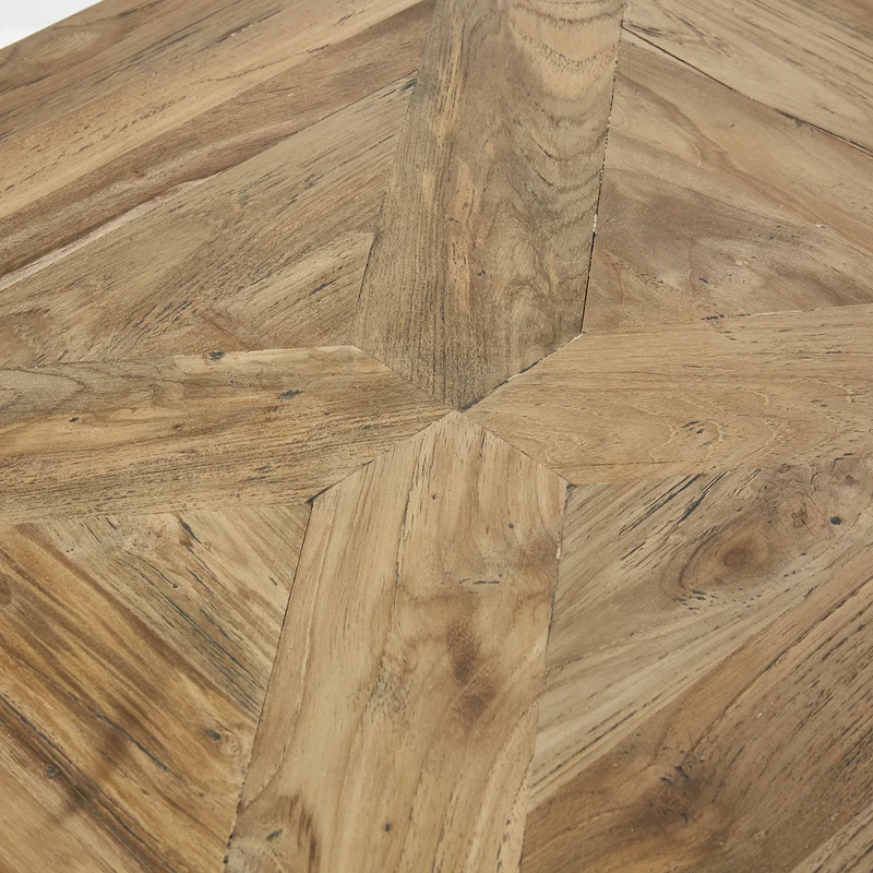 Table basse en teck massif recyclé 80 cm