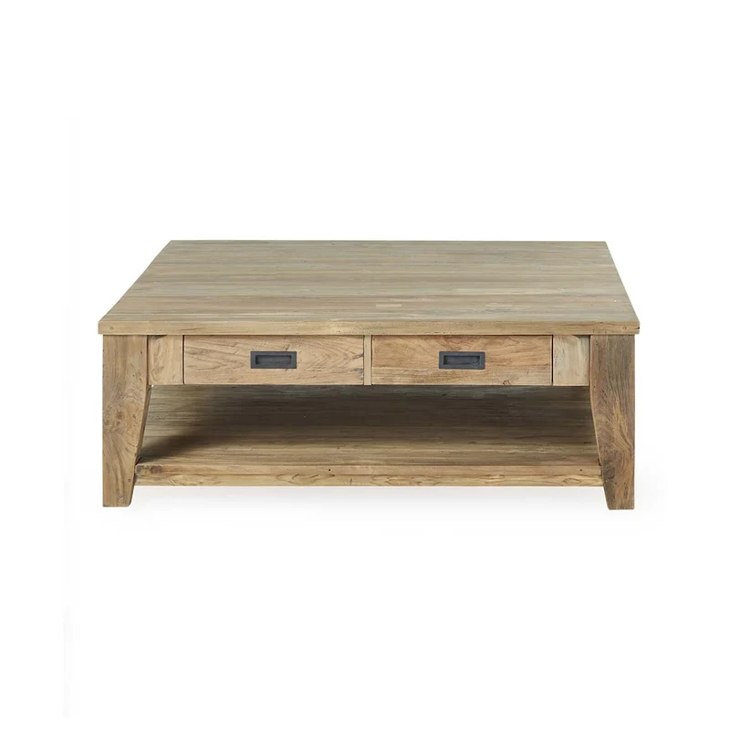 Table basse en teck massif recyclé 120 cm