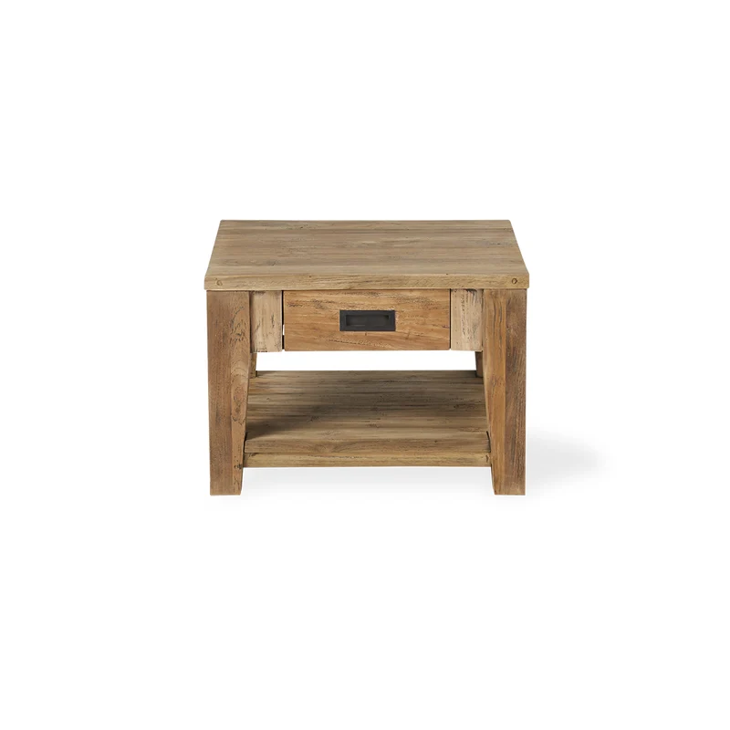 Table basse en teck massif recyclé 60 cm