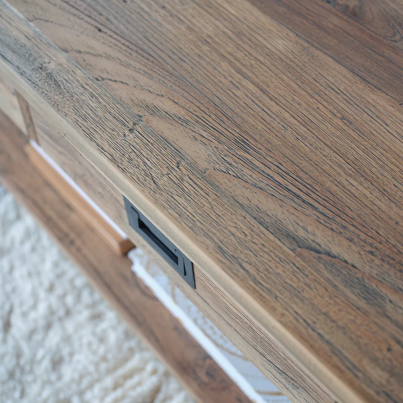 Table basse en teck massif recyclé 120 cm