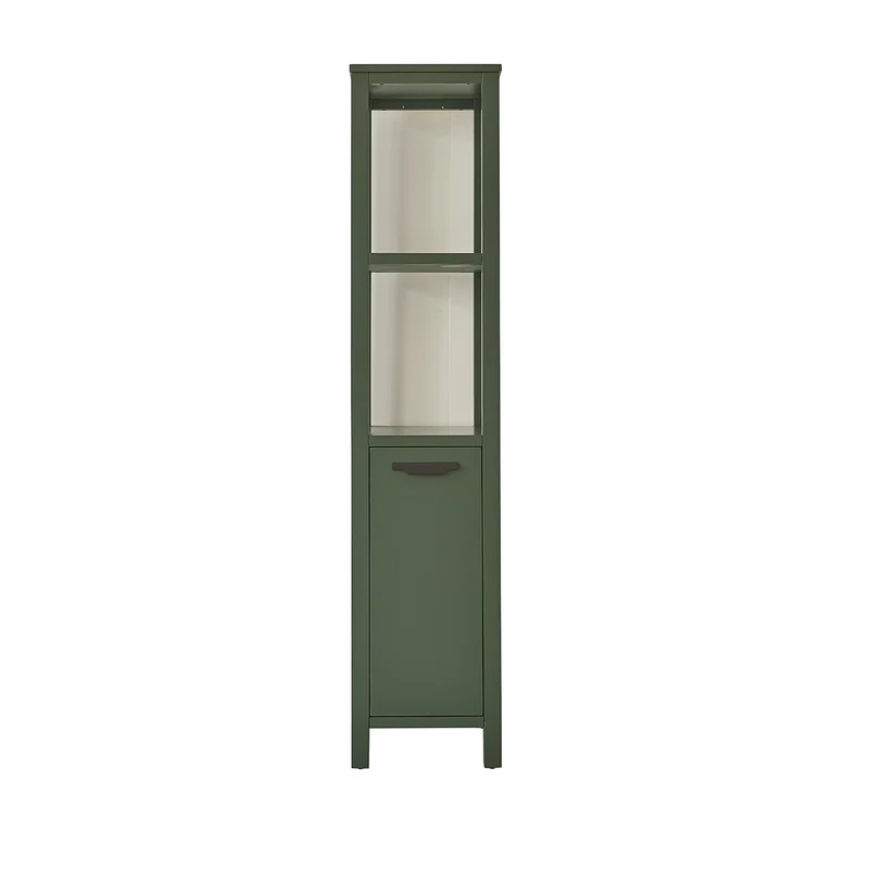 Colonne de salle de bain verte en bois d'acacia 160 cm