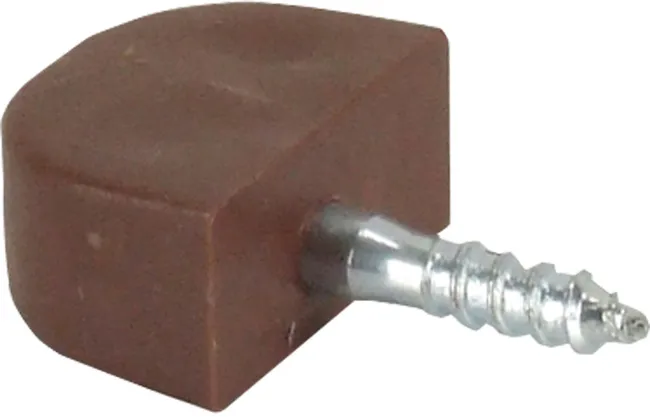 Lot de 20 taquets à visser, plastique brun, Diam.3 mm