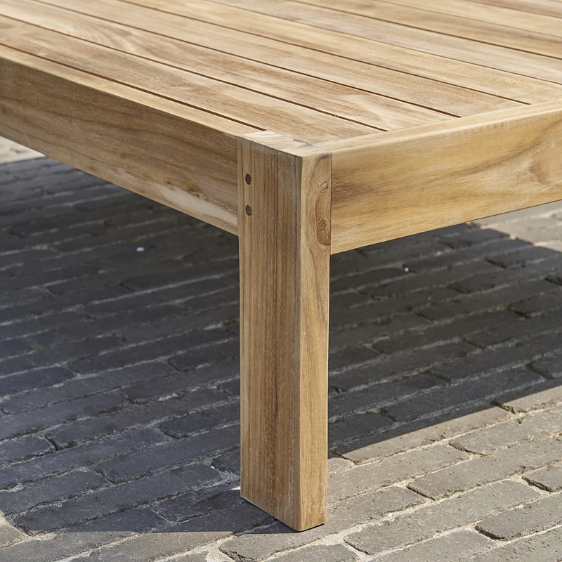 Table basse de jardin en teck 102 cm