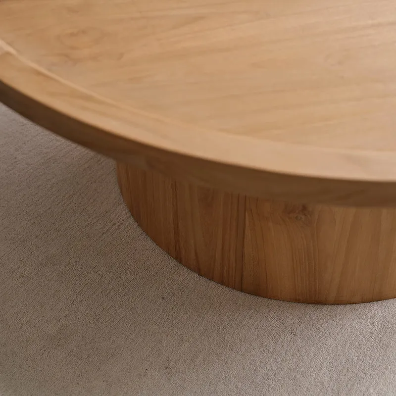 Table basse ronde en teck massif Ø 100 cm