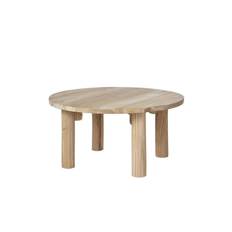 Table basse en teck massif Ø 80 cm