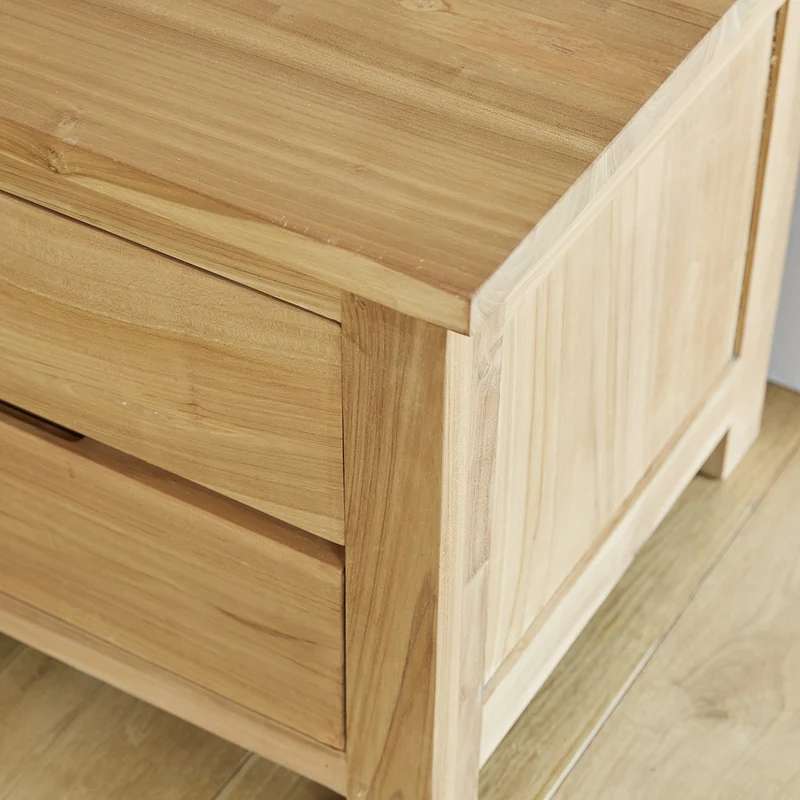Meuble TV en teck massif 150 cm