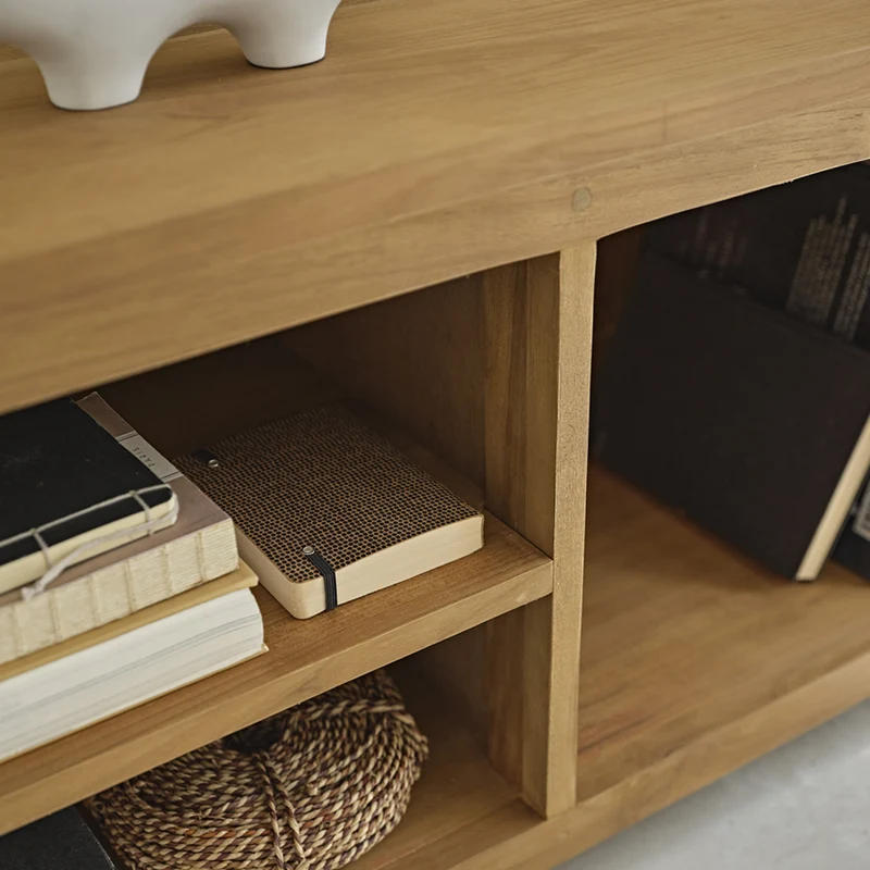 Meuble TV en teck massif 150 cm