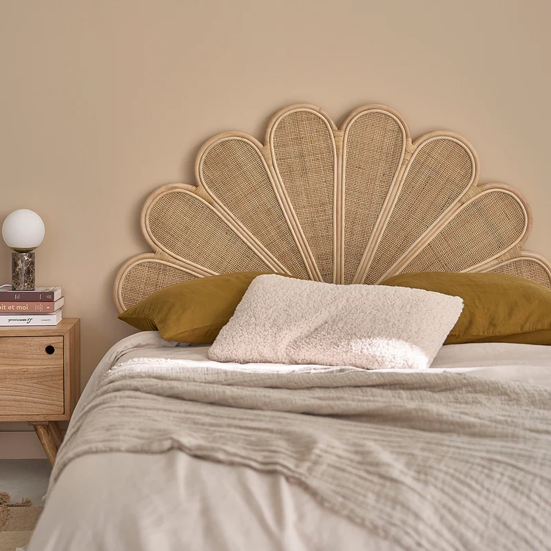 Tête de lit en rotin et cannage 140 cm