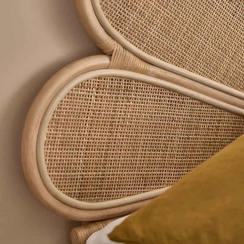 Tête de lit en rotin et cannage 140 cm