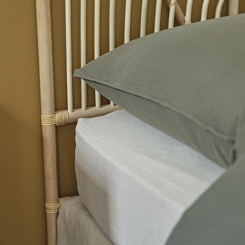 Tête de lit enfant arrondie en rotin 90 cm