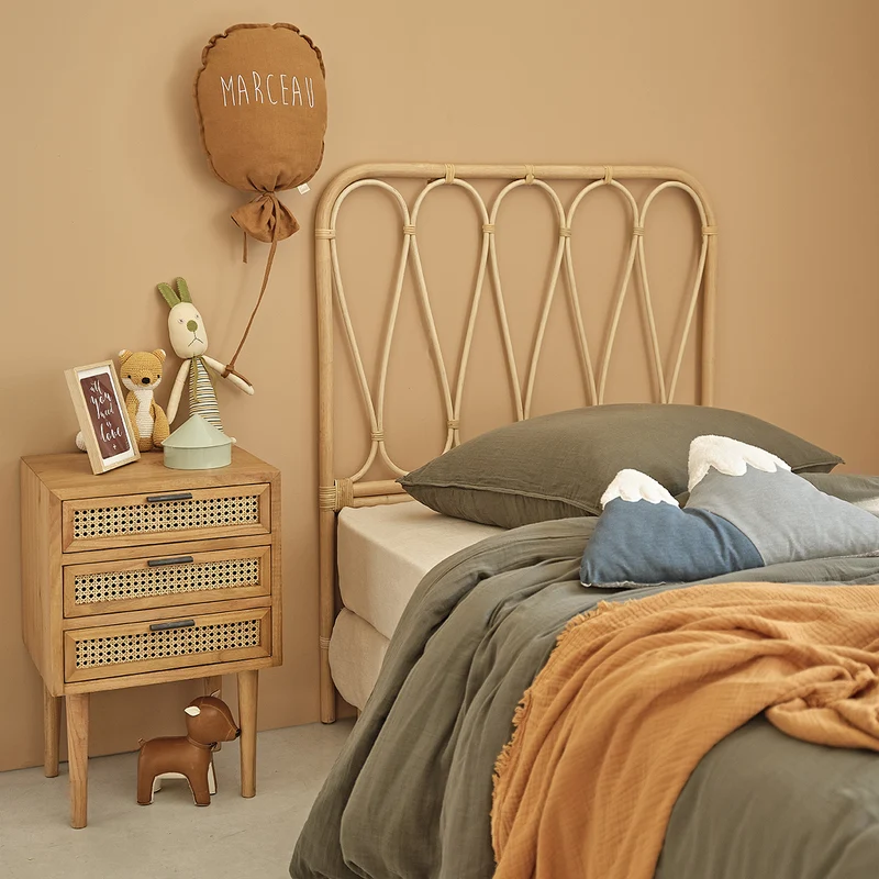 Tête de lit enfant en rotin 90 cm