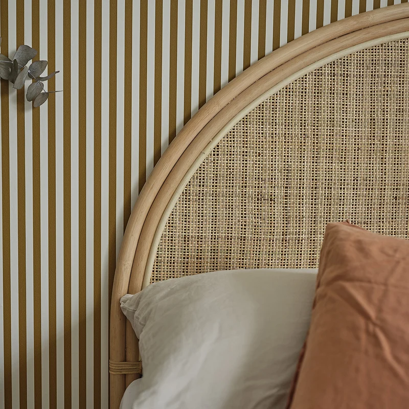 Tête de lit en rotin et cannage 140 cm