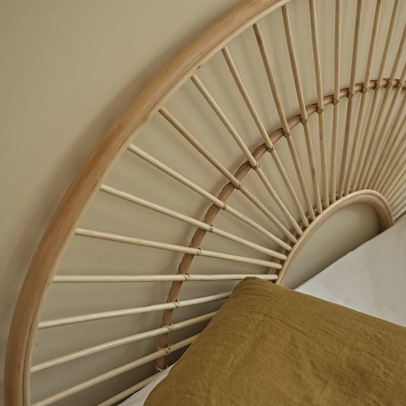 Tête de lit arrondie en rotin 160 cm