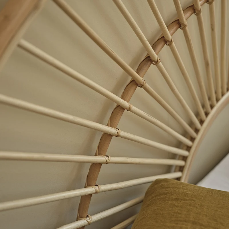 Tête de lit arrondie en rotin 160 cm