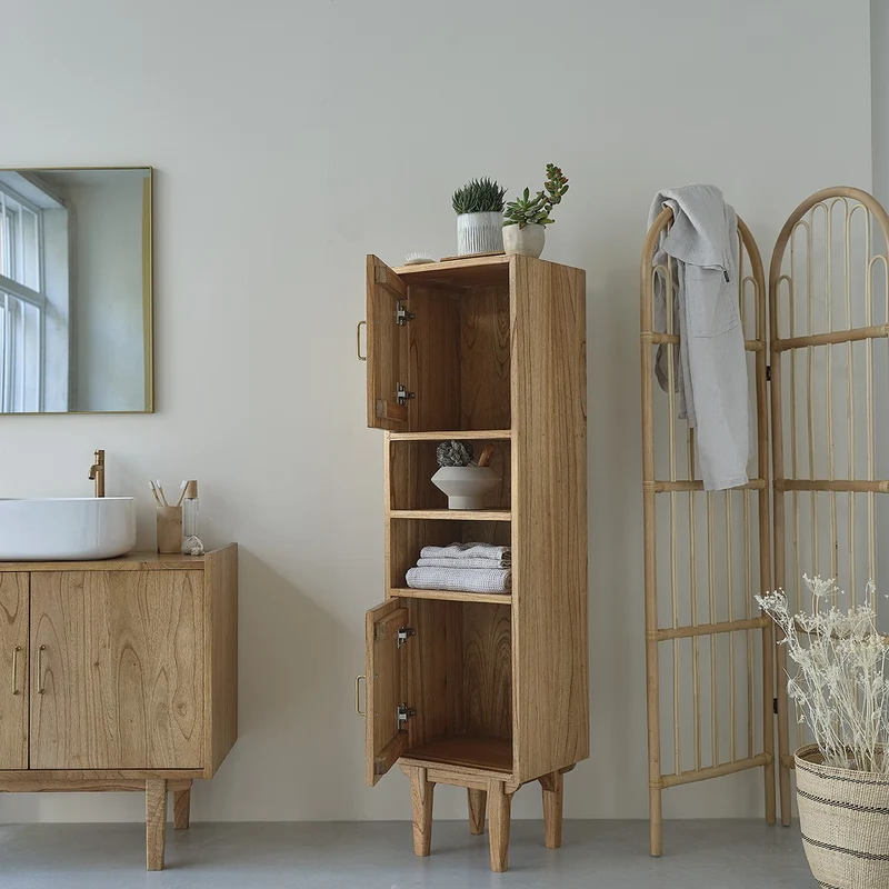 Colonne de salle de bain en mindi massif 150 cm