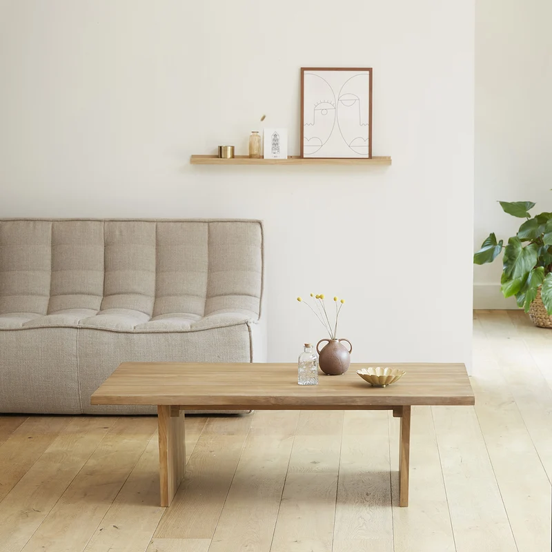 Table basse en teck massif 120 cm