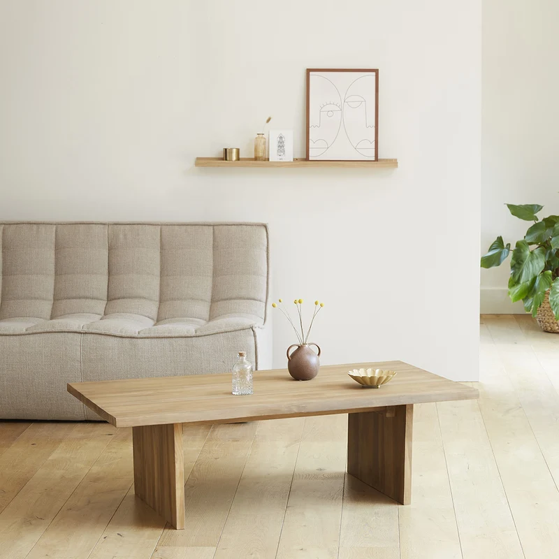 Table basse en teck massif 120 cm
