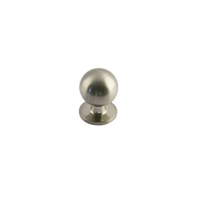 Bouton de meuble rond, zamak nickel, Diam. mm