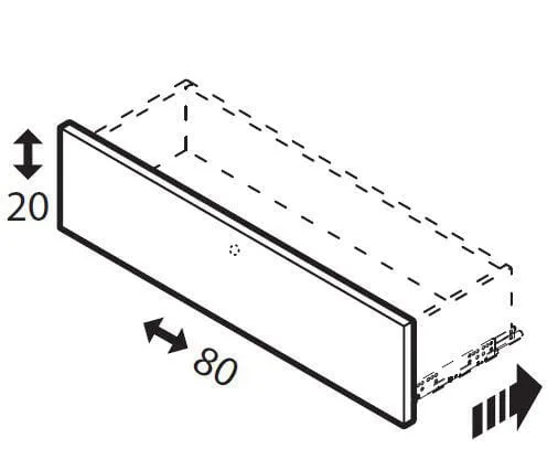 SPACEO Home blanc H.20 x l.80 x P1.6 cm