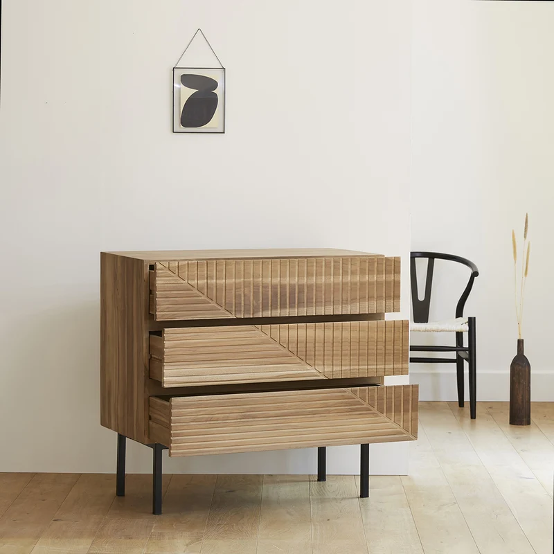 Commode en teck massif 95 cm