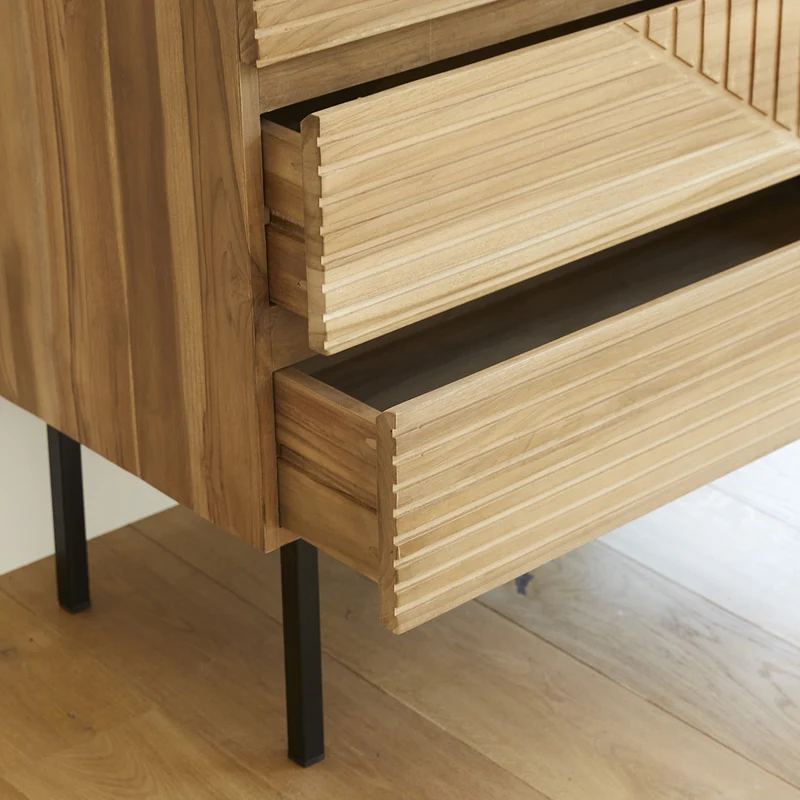 Commode en teck massif 95 cm