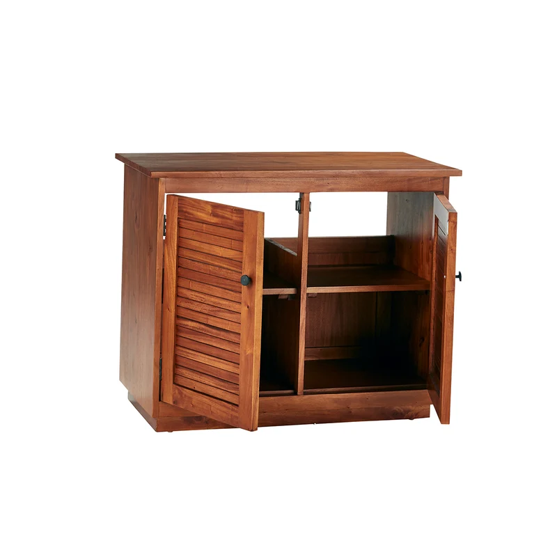 Meuble sous vasque en acajou massif 97 cm
