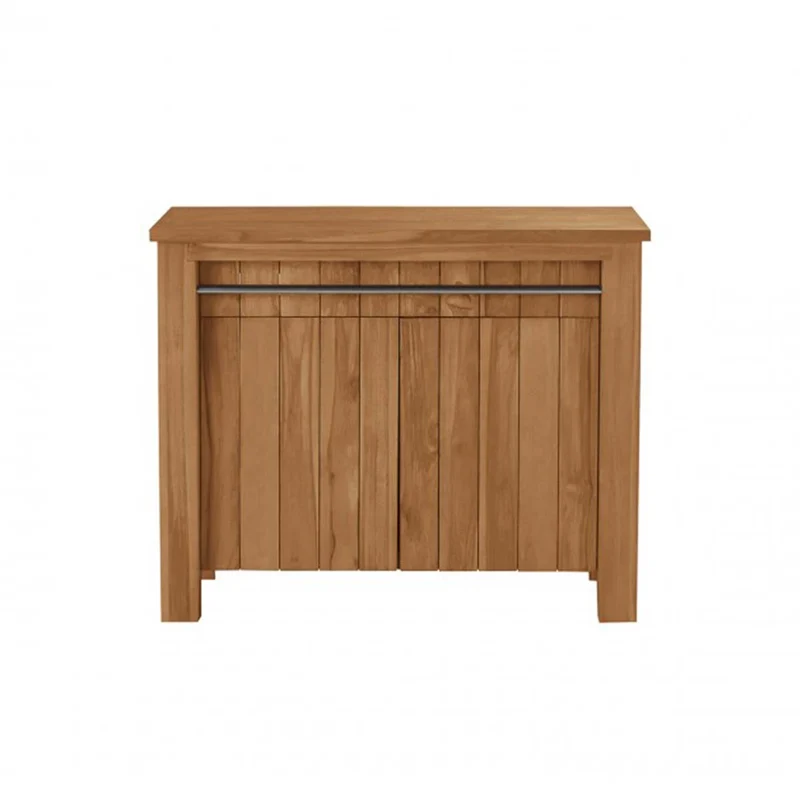 Meuble sous vasque en teck massif 102 cm