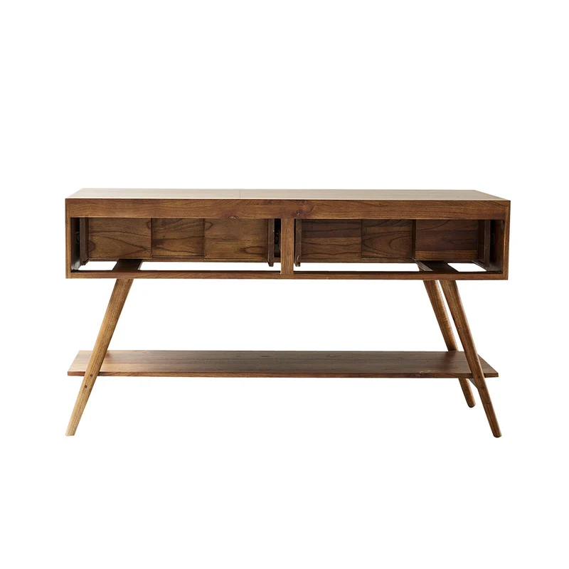 Meuble de salle de bain en mindi massif 135 cm