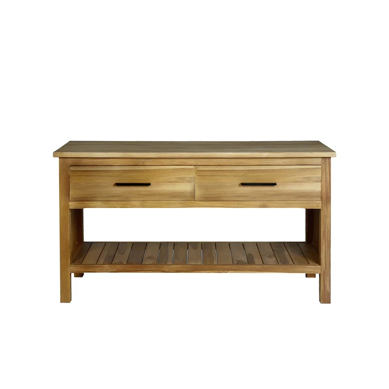 Meuble sous vasque en teck massif 135 cm