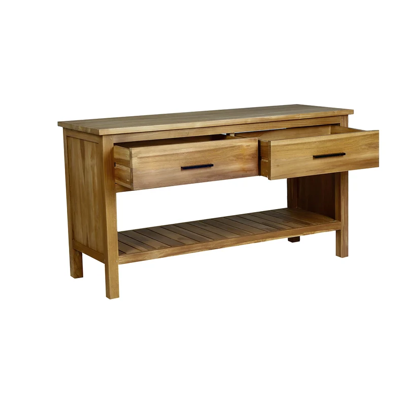 Meuble sous vasque en teck massif 135 cm