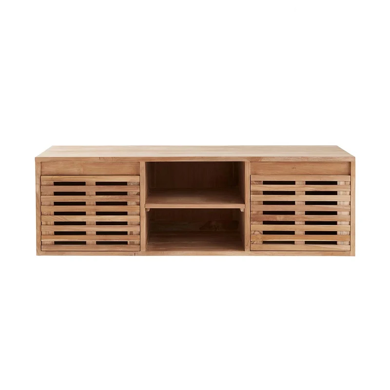Meuble sous vasque en teck massif suspendu 160 cm