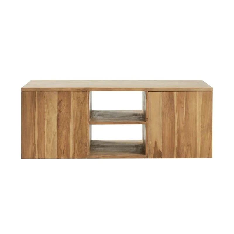 Meuble sous vasque en teck massif suspendu 135 cm