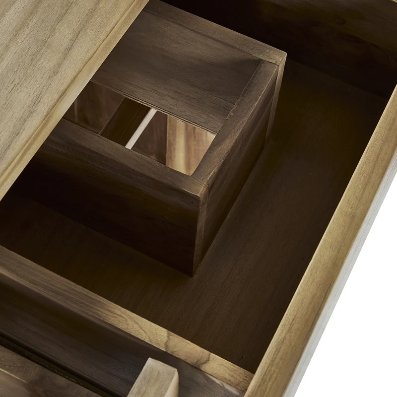 Meuble sous vasque en teck massif 145 cm