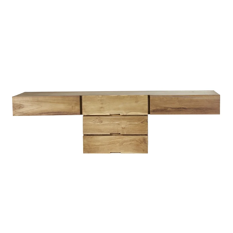 Meuble sous vasque en teck massif suspendu 160 cm